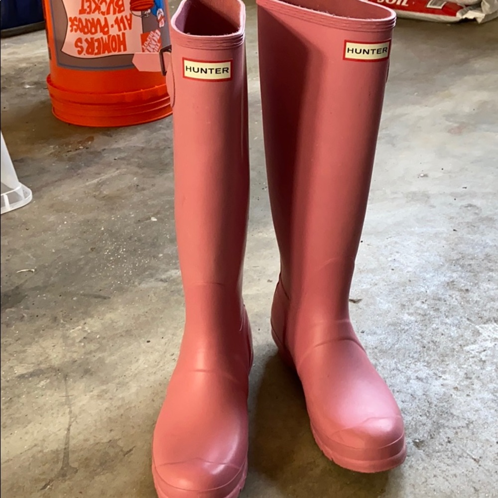 Pink Hunter boots